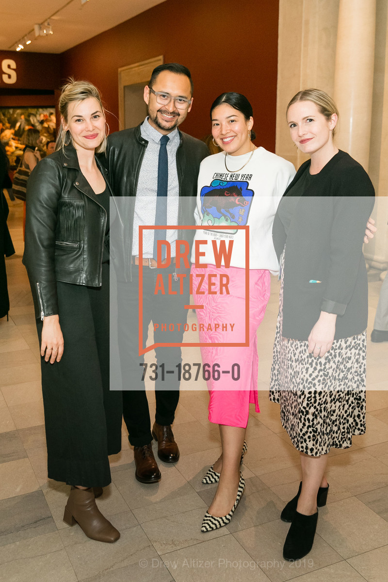 Harper Brokaw-Falbo, Derek Lance, Cheyenne Tang, Lindsey Stoll, Early Rubens: An ArtPoint Cocktail Party, Legion of Honor, June 20th, 2019, Photo #731-18766-0 Harper Brokaw-Falbo, Derek Lance, Cheyenne Tang, Lindsey Stoll, Photo #731-18766-0
