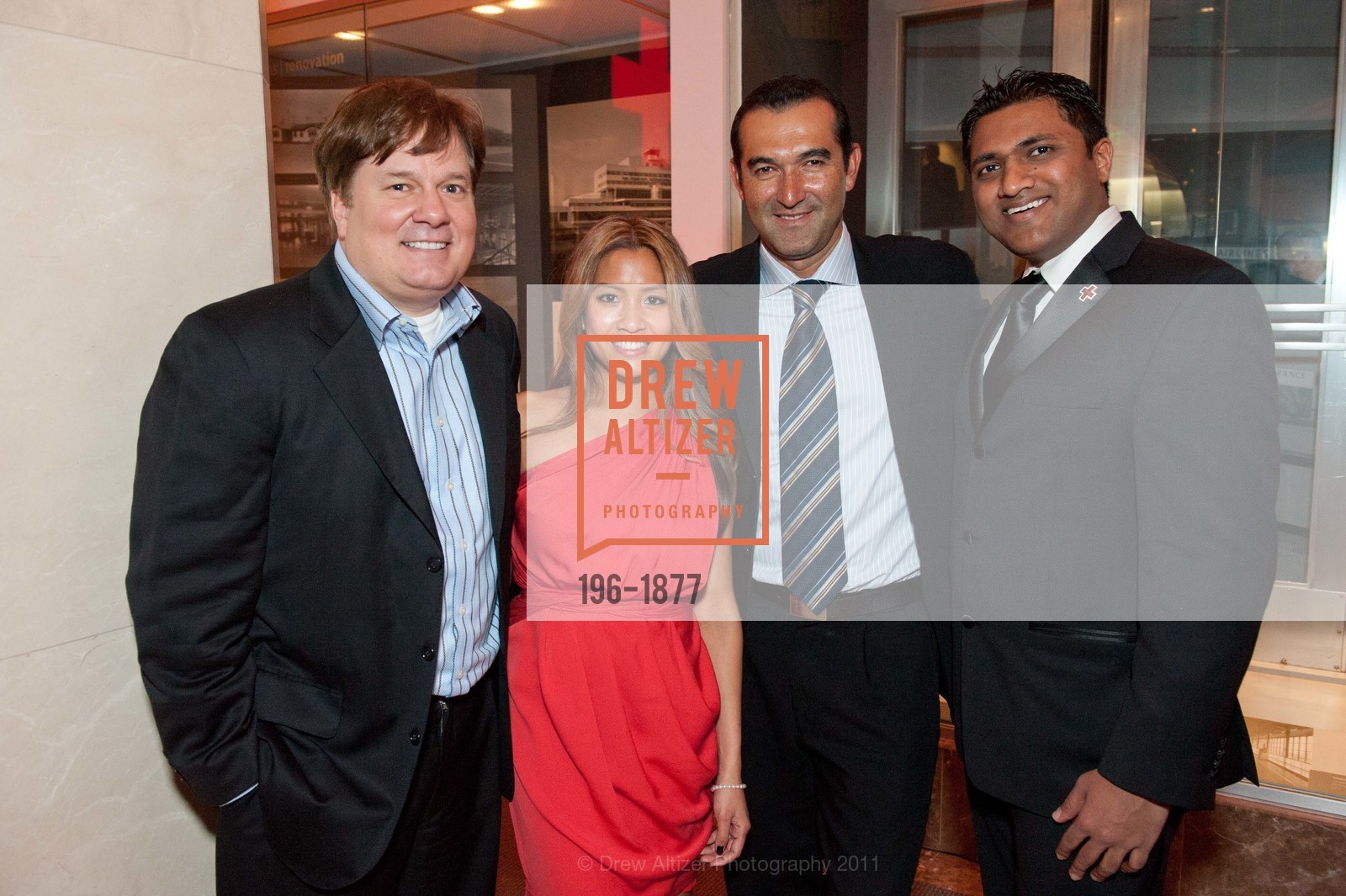 Andrew Peceimer, Lillian Phan, Cesar Angulo, Raghu Shivaram, AMERICAN RED CROSS Launch Party, US, March 17th, 2011, Photo #196-1877 Andrew Peceimer, Lillian Phan, Cesar Angulo, Raghu Shivaram, Photo #196-1877