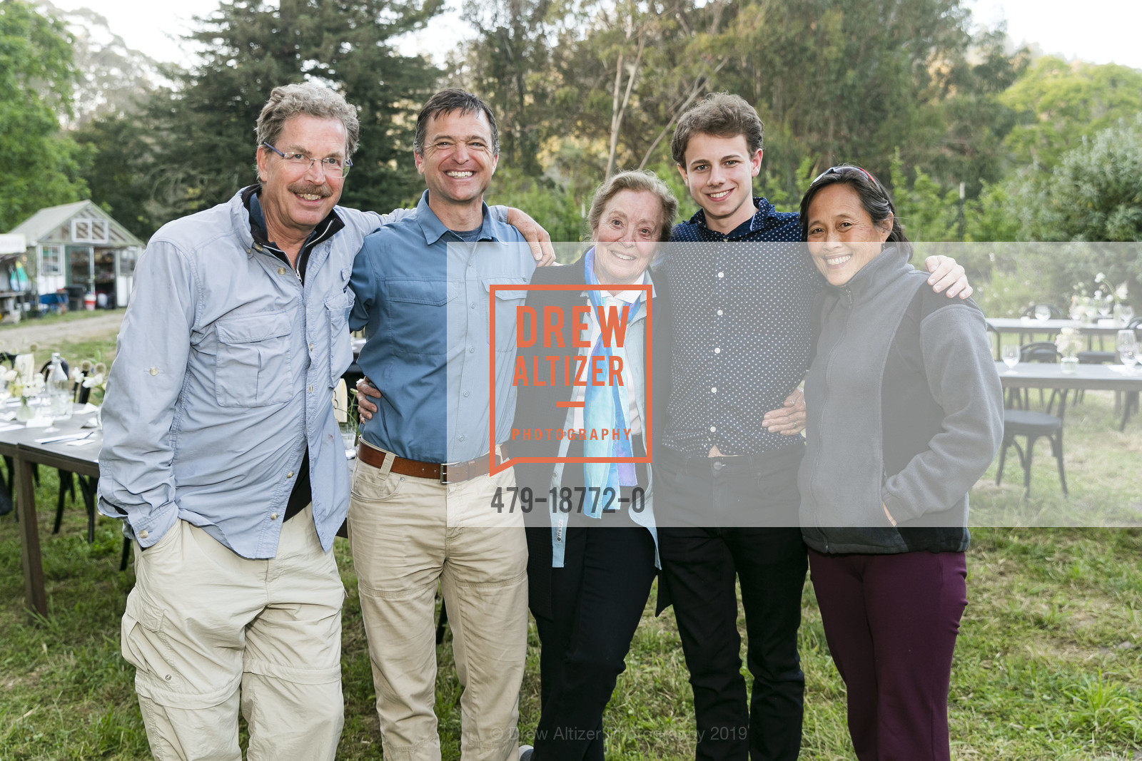 Ralph King, Sam Hodder, Gay Hoagland, Nathan Hoagland, Leslie Chin, Save The Redwoods 2019 Canopy Club Appreciation, Pie Ranch. 2080 CA-1, June 22nd, 2019, Photo #479-18772-0 Ralph King, Sam Hodder, Gay Hoagland, Nathan Hoagland, Leslie Chin, Photo #479-18772-0