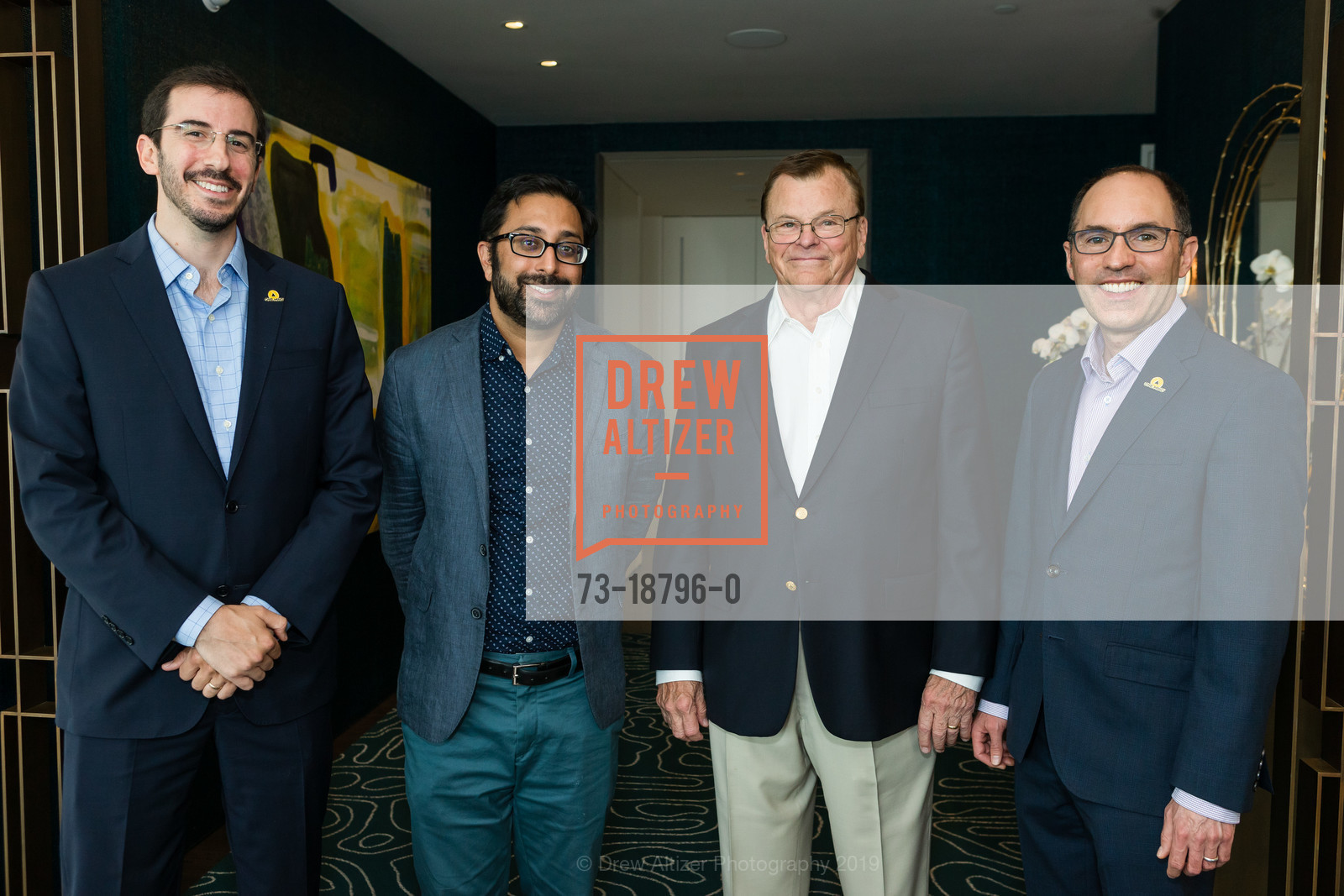 Tal Gerzon, Vikaas Sohal, Gary Bridge, Brandon Staglin, 181 Fremont Philanthropy Awards 2019 Honoring One Mind, 181 Fremont Residences. 181 Fremont Street, June 27th, 2019, Photo #73-18796-0 Tal Gerzon, Vikaas Sohal, Gary Bridge, Brandon Staglin, Photo #73-18796-0