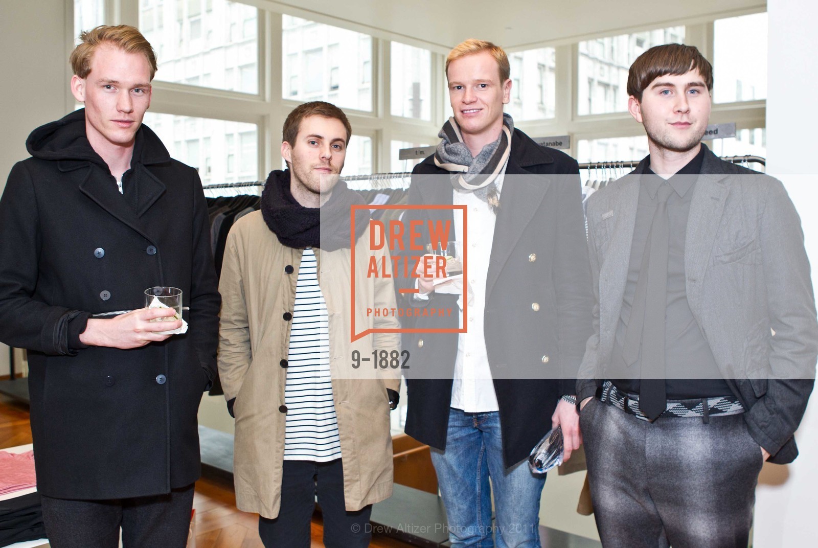 Truls Blaasmo, Henrik Olsen, Andreas Borge, Jackson Howell, Designer GREG LAUREN Appearance at Barneys New York, US, March 20th, 2011, Photo #9-1882 Truls Blaasmo, Henrik Olsen, Andreas Borge, Jackson Howell, Photo #9-1882