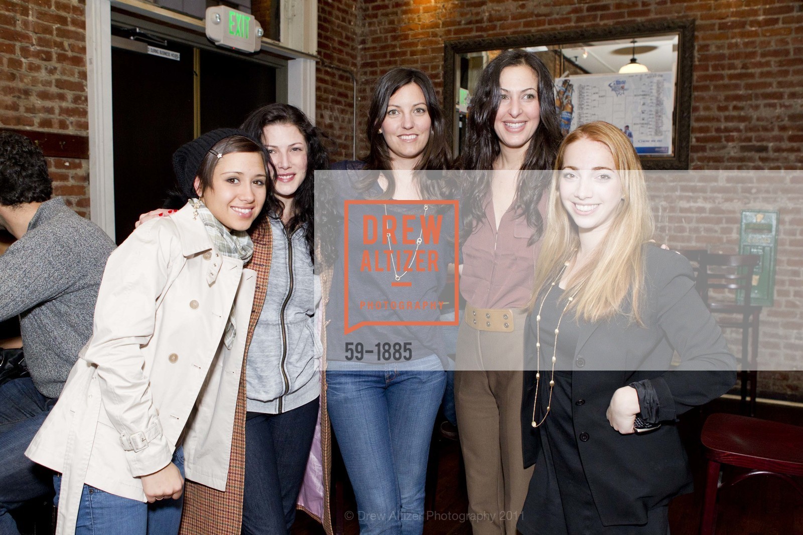 Lisa Beggio, Anastasia Shannon, Alexis Briet, Deborah Cohen, Michelle Golden, The Exploratorium Lab's MARCH MADNESS MEMBERSHIP PARTY, US, March 24th, 2011, Photo #59-1885 Lisa Beggio, Anastasia Shannon, Alexis Briet, Deborah Cohen, Michelle Golden, Photo #59-1885