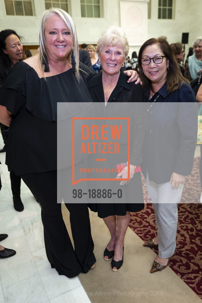 Lori Puccinelli Stern, Kay Evans, Lilian Wagner, Enterprise for Youth's 50th Anniversary & Gladys Thacher's 90th Birthday Celebration, San Francisco City Hall, July 11th, 2019, Photo #98-18886-0 Lori Puccinelli Stern, Kay Evans, Lilian Wagner, Photo #98-18886-0