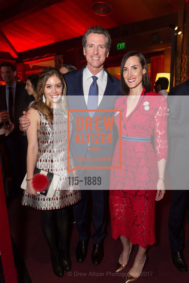 Caitlin Heising, Gavin Newsom, Kaitlyn Krieger, Take Back the Ball: A Night of Hope and Action, Bimbo's 365 Club. 1025 Columbus Ave, January 20th, 2017, Photo #115-1889 Caitlin Heising, Gavin Newsom, Kaitlyn Krieger, Photo #115-1889