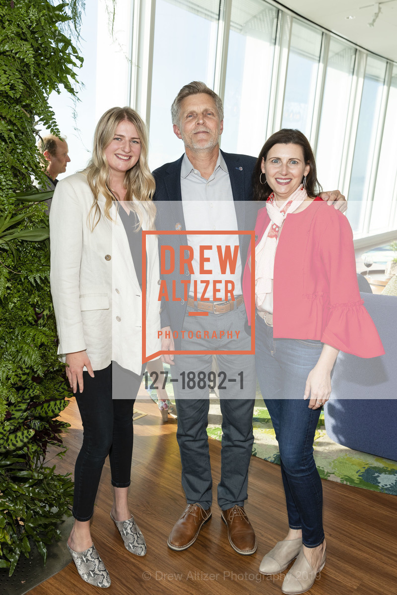 Emily Tull, Chris Haegglund, Karen de Temple, Aquarium of the Bay CEO Reception: Climate & Ocean Conservation 2019, Salesforce Tower, Ohana Floor. 415 Mission Street, July 17th, 2019, Photo #127-18892-1 Emily Tull, Chris Haegglund, Karen de Temple, Photo #127-18892-1