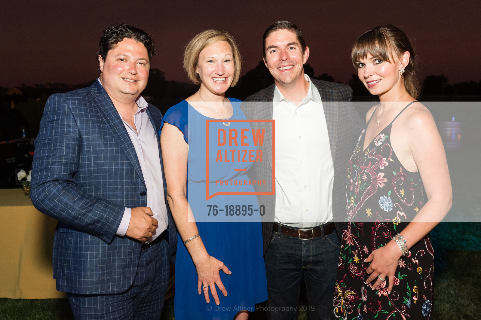 Serge Troxel, Christy Ruhl, Ian Ruhl, Olga Troxel, Festival Napa Valley 2019 Patron Dinner at V Sattui, V. Sattui Winery. 1111 White Lane, July 17th, 2019, Photo #76-18895-0 Serge Troxel, Christy Ruhl, Ian Ruhl, Olga Troxel, Photo #76-18895-0