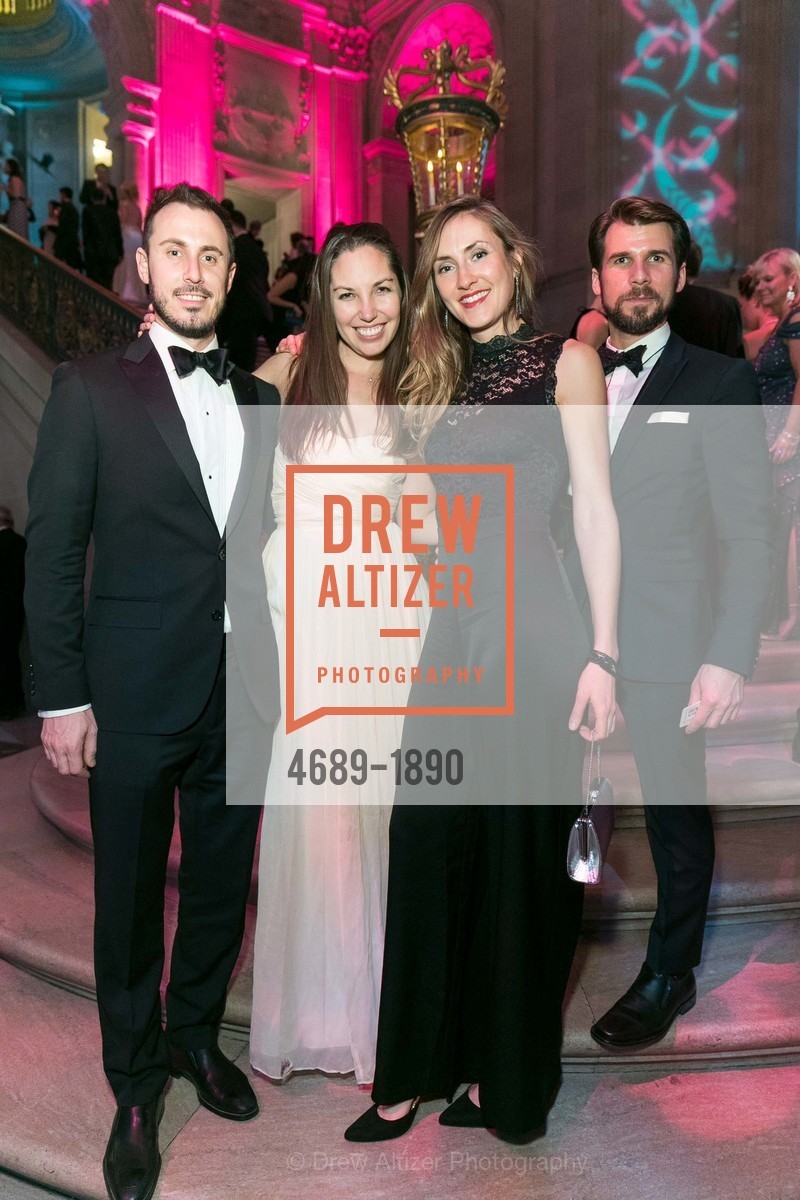 Kellan Gregory, Nicole Clemens, Stella Howard, Matt Adams, San Francisco Ballet Opening Night Gala After Party, City Hall, Photo #4689-1890 Kellan Gregory, Nicole Clemens, Stella Howard, Matt Adams, Photo #4689-1890