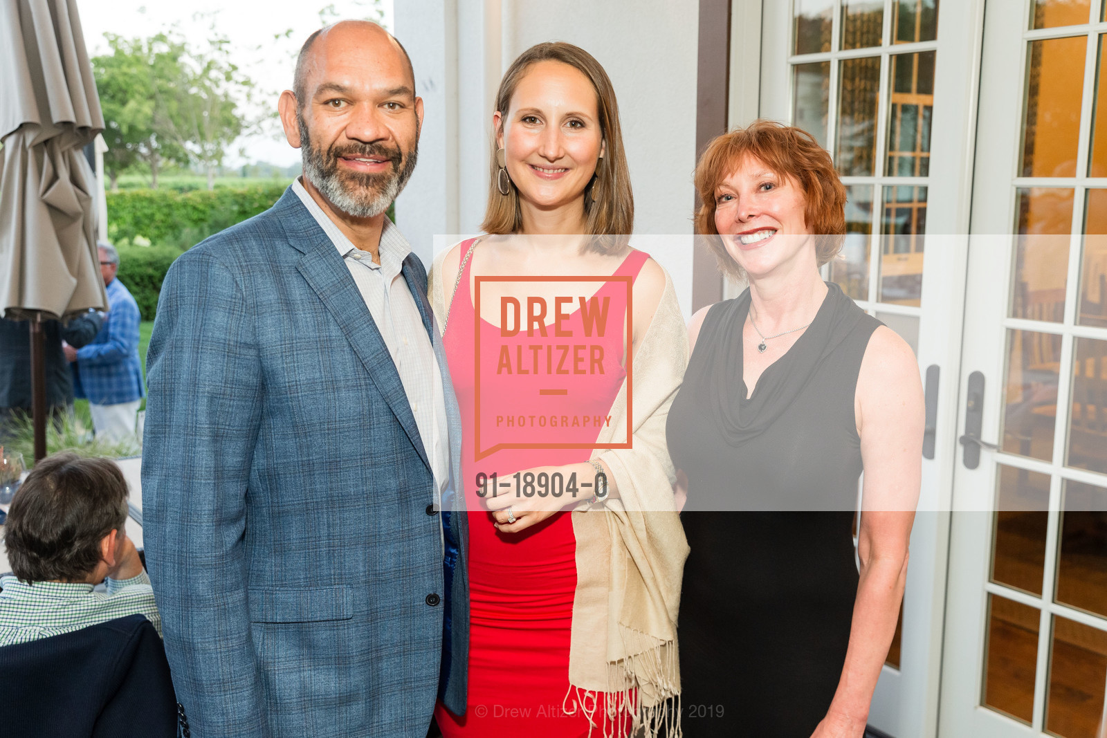 Patrick Davila, Naomi Davila, Sonya Garber, Festival Napa Valley 2019 Patron Dinner at Chimney Rock, Chimney Rock Winery. 5350 Silverado Trail, July 19th, 2019, Photo #91-18904-0 Patrick Davila, Naomi Davila, Sonya Garber, Photo #91-18904-0