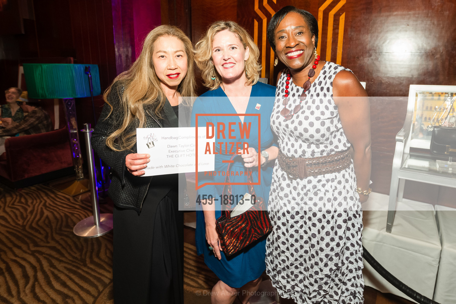Jean Lu, Karen Edwards, Cynthia Hester, This Old Bag Preview Party 2019, Clift Hotel, July 24th, 2019, Photo #459-18913-0 Jean Lu, Karen Edwards, Cynthia Hester, Photo #459-18913-0