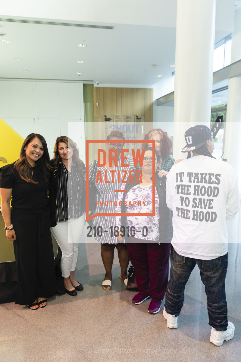 Pati Navalta Poblete, Teresa, Sheila Burton, Rita Norris, Elizabeth Torres, Rudy Corpuz, Art of Peace Opening Night Reception, Yerba Buena Center for the Arts. 701 Mission St, San Francisco, CA 94103, July 23rd, 2019, Photo #210-18916-0 Pati Navalta Poblete, Teresa, Sheila Burton, Rita Norris, Elizabeth Torres, Rudy Corpuz, Photo #210-18916-0