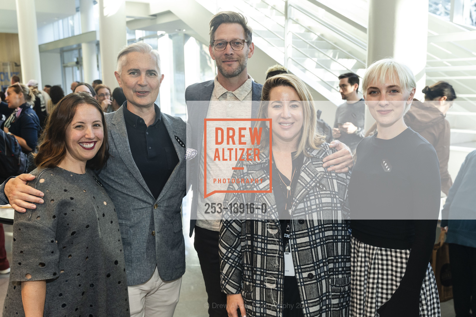 Alexis Tompkins, Dale Cook, Ryin Kobza, Corinne Sklar, Leann Conquer, Art of Peace Opening Night Reception, Yerba Buena Center for the Arts. 701 Mission St, San Francisco, CA 94103, July 23rd, 2019, Photo #253-18916-0 Alexis Tompkins, Dale Cook, Ryin Kobza, Corinne Sklar, Leann Conquer, Photo #253-18916-0
