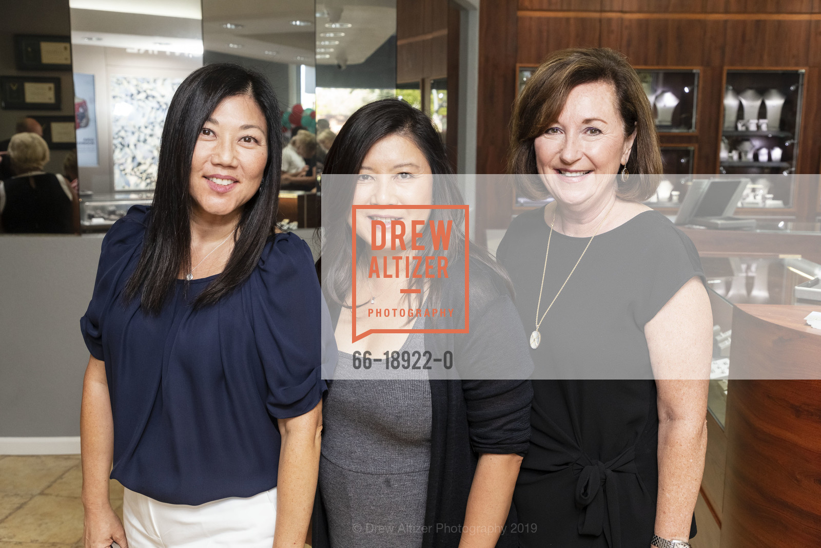 Cynthia Chin, Allison Chin, Kathy Franceschini, Vardy's Jewelers “Christmas in July!” Party, Vardy's Jewelers. 10227 S De Anza Blvd, July 25th, 2019, Photo #66-18922-0 Cynthia Chin, Allison Chin, Kathy Franceschini, Photo #66-18922-0