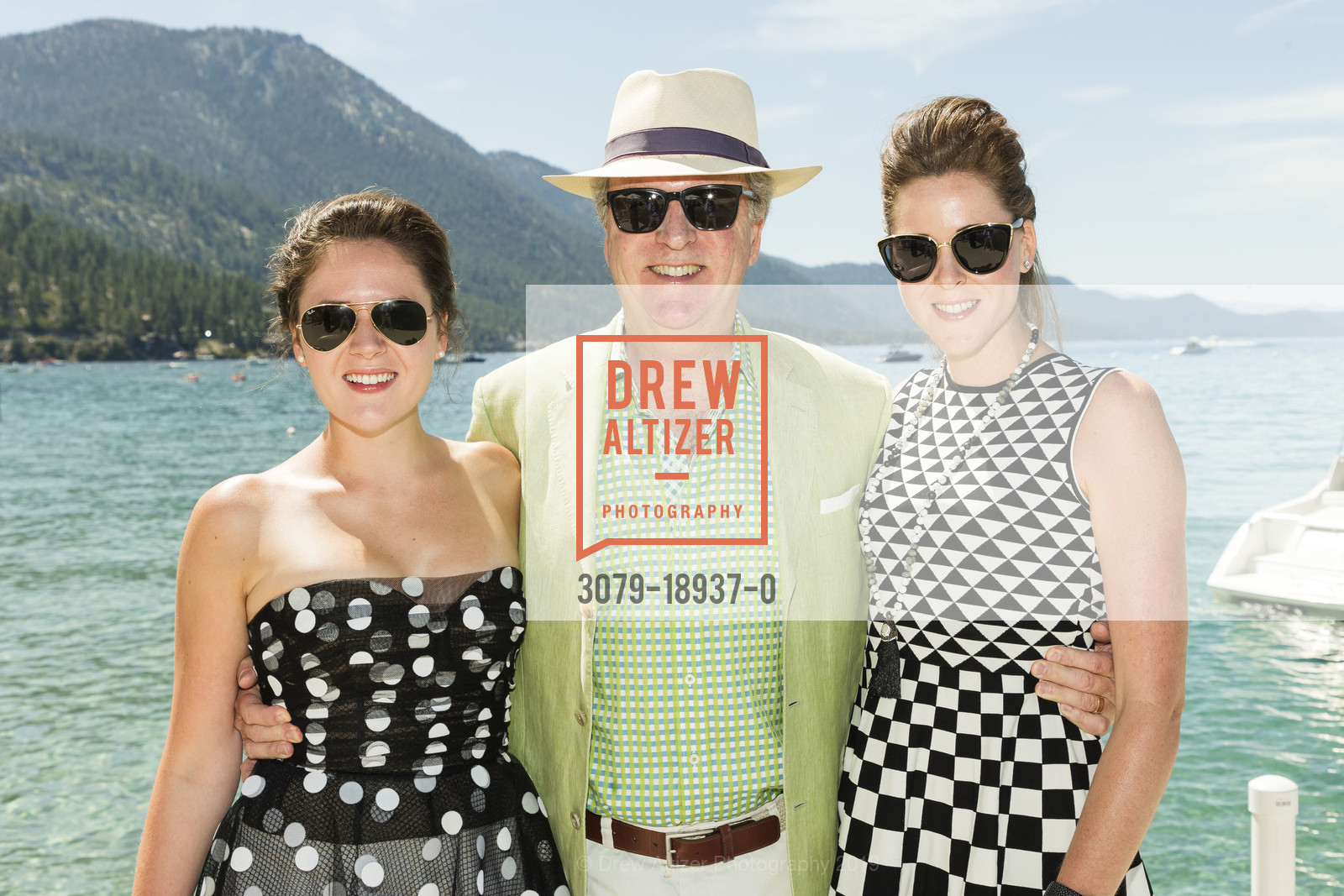 Hakela Felton, Paul Felton, Jacqueline Esser, Saks Fifth Avenue and Oscar de La Renta Fashion Show to Benefit The League to Save Lake Tahoe 2019, Schumaker Home. 1047 Lakeshore Blvd, August 3rd, 2019, Photo #3079-18937-0 Hakela Felton, Paul Felton, Jacqueline Esser, Photo #3079-18937-0