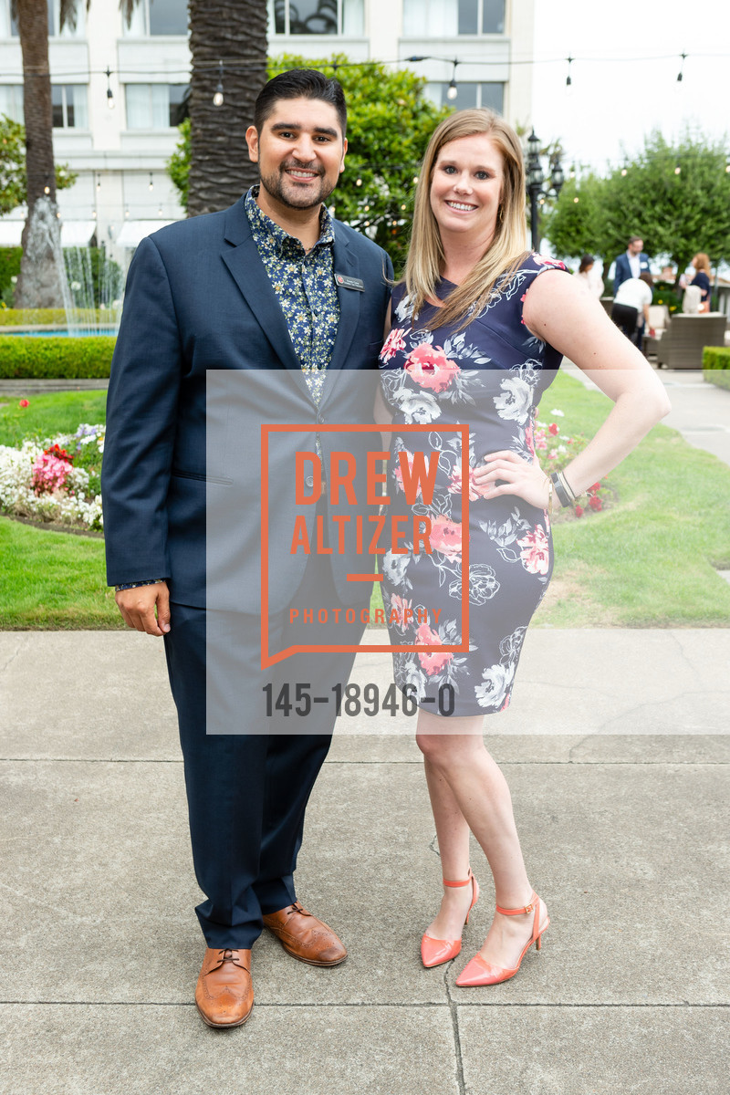 Ernesto Garza, Chrissy Egkan, The Salvation Army's Flower Power Luncheon 2019, Fairmont Hotel. 950 Mason St, Photo #145-18946-0 Ernesto Garza, Chrissy Egkan, Photo #145-18946-0
