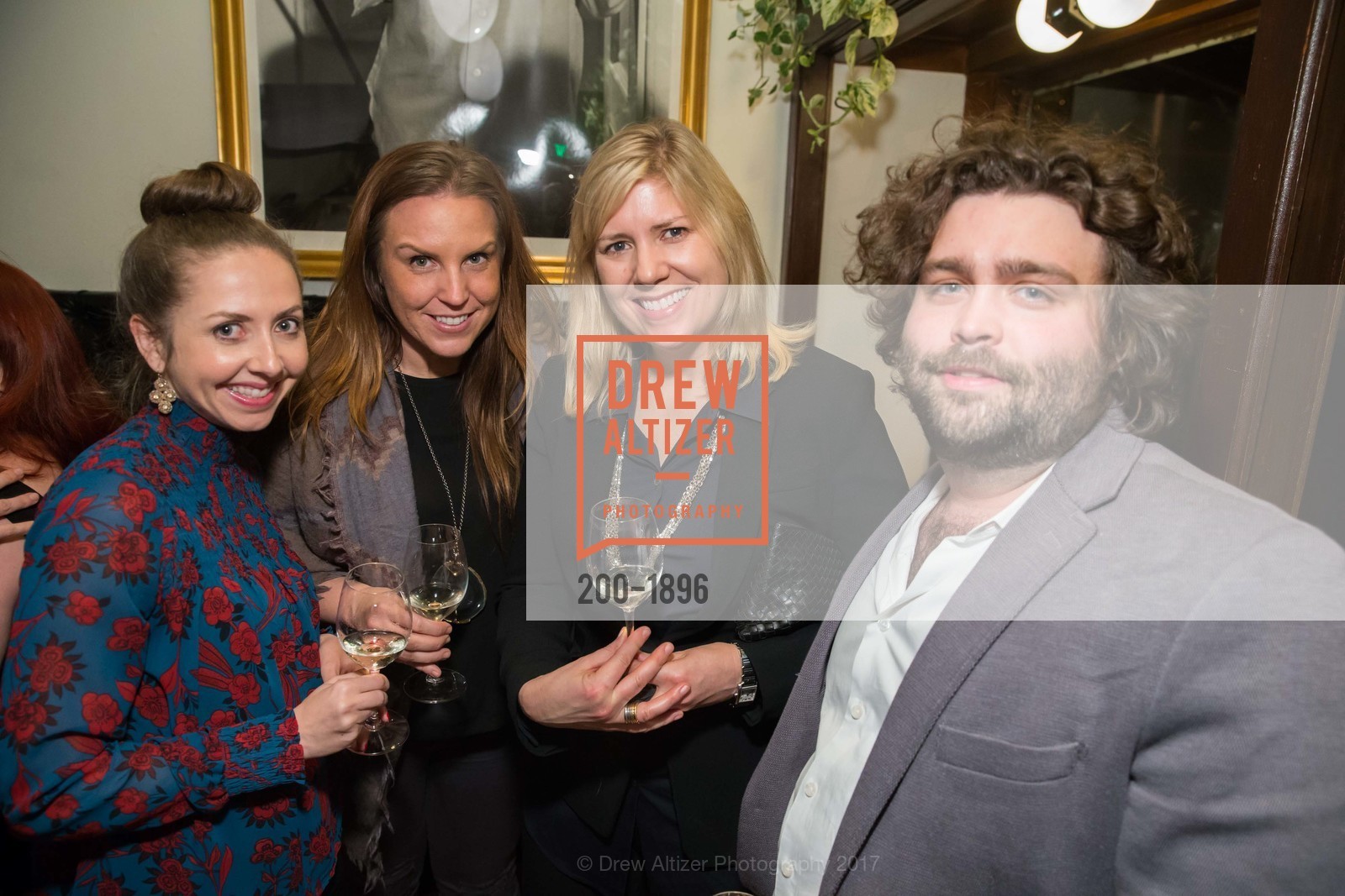 Lauren Harzing, Kendall Coleman, Heidi Dewell, Travis Hughes, Williams Sonoma presents Regalis Foods at The Riddler, The Riddler. 528 Laguna Street SF, California 94102, January 23rd, 2017, Photo #200-1896 Lauren Harzing, Kendall Coleman, Heidi Dewell, Travis Hughes, Photo #200-1896