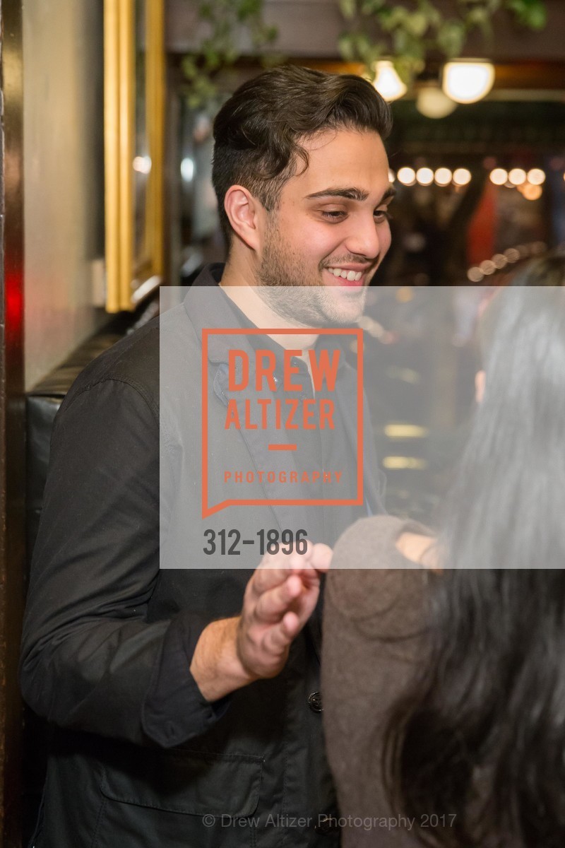 Ian Purkayastha, Williams Sonoma presents Regalis Foods at The Riddler, The Riddler. 528 Laguna Street SF, California 94102, January 23rd, 2017, Photo #312-1896 Ian Purkayastha, Photo #312-1896