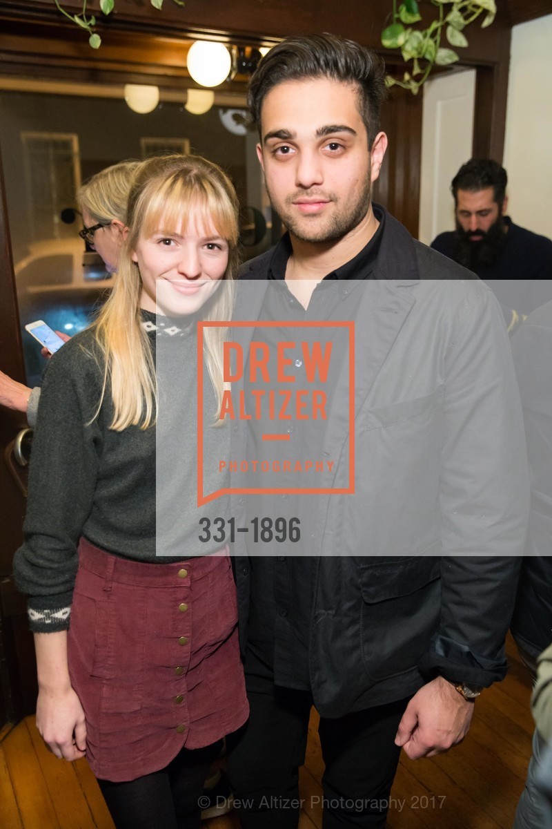 Jane Lowe, Ian Purkayastha, Williams Sonoma presents Regalis Foods at The Riddler, The Riddler. 528 Laguna Street SF, California 94102, January 23rd, 2017, Photo #331-1896 Jane Lowe, Ian Purkayastha, Photo #331-1896