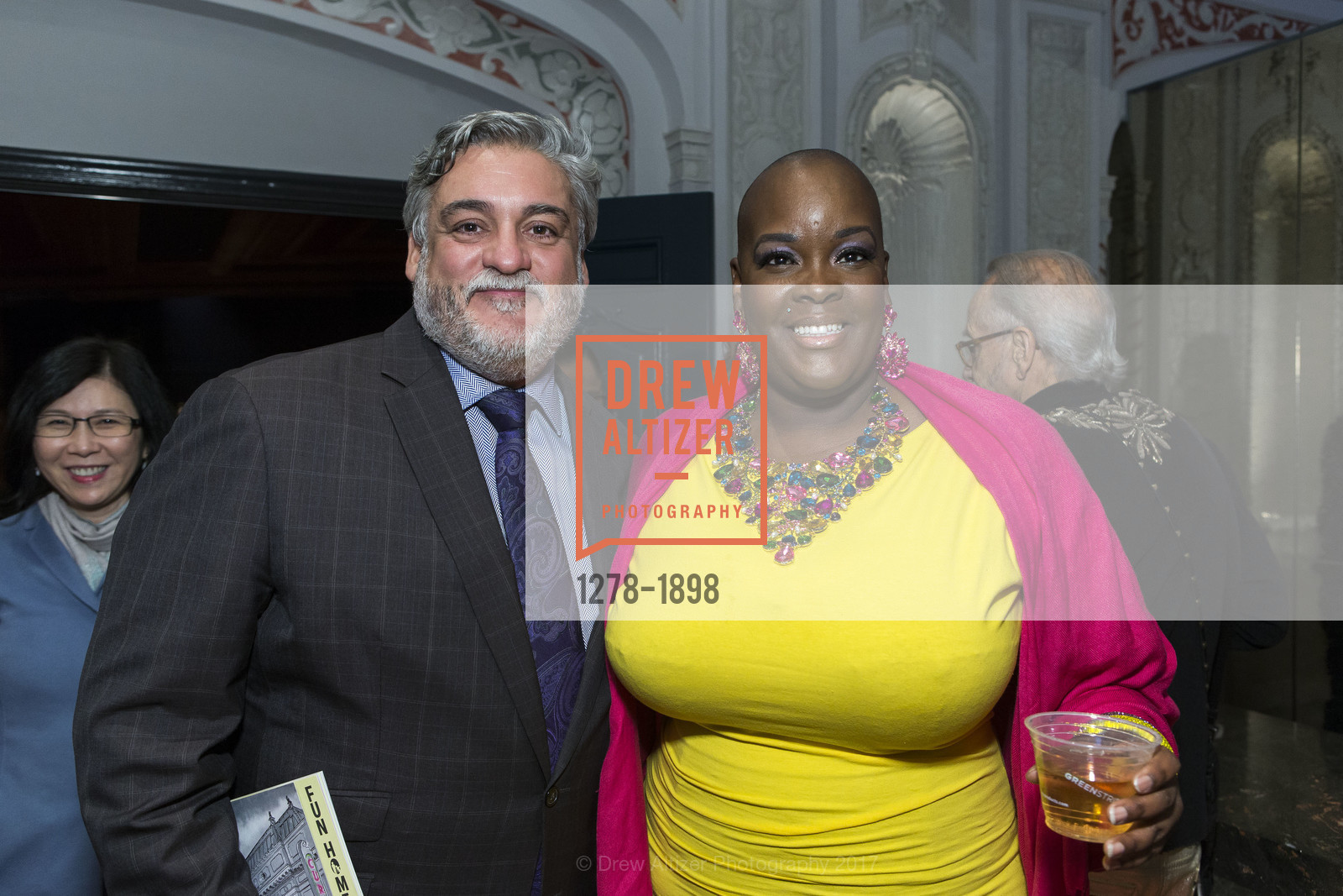 Darryl Carbonaro, Sonya Renee Taylor, FUN HOME Opening Night st the New CURRAN THEATRE, Curran Theatre. 445 Geary St, January 26th, 2017, Photo #1278-1898 Darryl Carbonaro, Sonya Renee Taylor, Photo #1278-1898