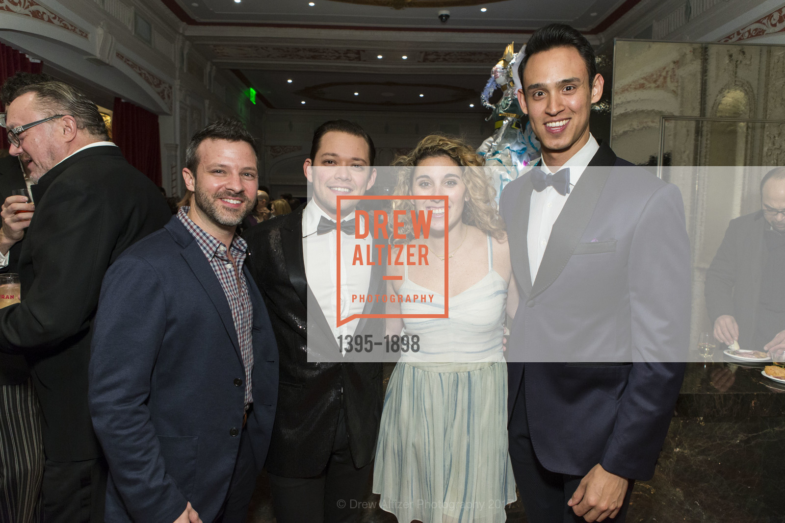 Chris Haig, Robert Hager, Ally Dufford, Philip Varricchio, FUN HOME Opening Night st the New CURRAN THEATRE, Curran Theatre. 445 Geary St, January 26th, 2017, Photo #1395-1898 Chris Haig, Robert Hager, Ally Dufford, Philip Varricchio, Photo #1395-1898