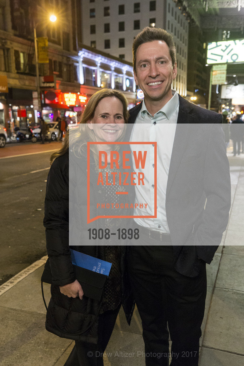 Molly Forstall, Scott Forstall, FUN HOME Opening Night st the New CURRAN THEATRE, Curran Theatre. 445 Geary St, January 26th, 2017, Photo #1908-1898 Molly Forstall, Scott Forstall, Photo #1908-1898