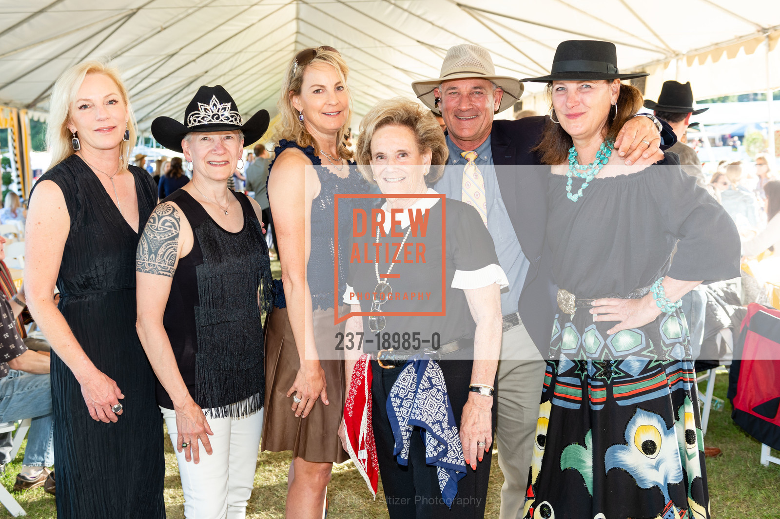 Jen McDonald, Wendy Baum, Catherine Harvey, Betsy Glikbarg, Phil Devita, Suzanne Rischman, Menlo Charity Horse Show Wild Wild West Gala 2019, Menlo Circus Club. 190 Park Lane, Photo #237-18985-0 Jen McDonald, Wendy Baum, Catherine Harvey, Betsy Glikbarg, Phil Devita, Suzanne Rischman, Photo #237-18985-0
