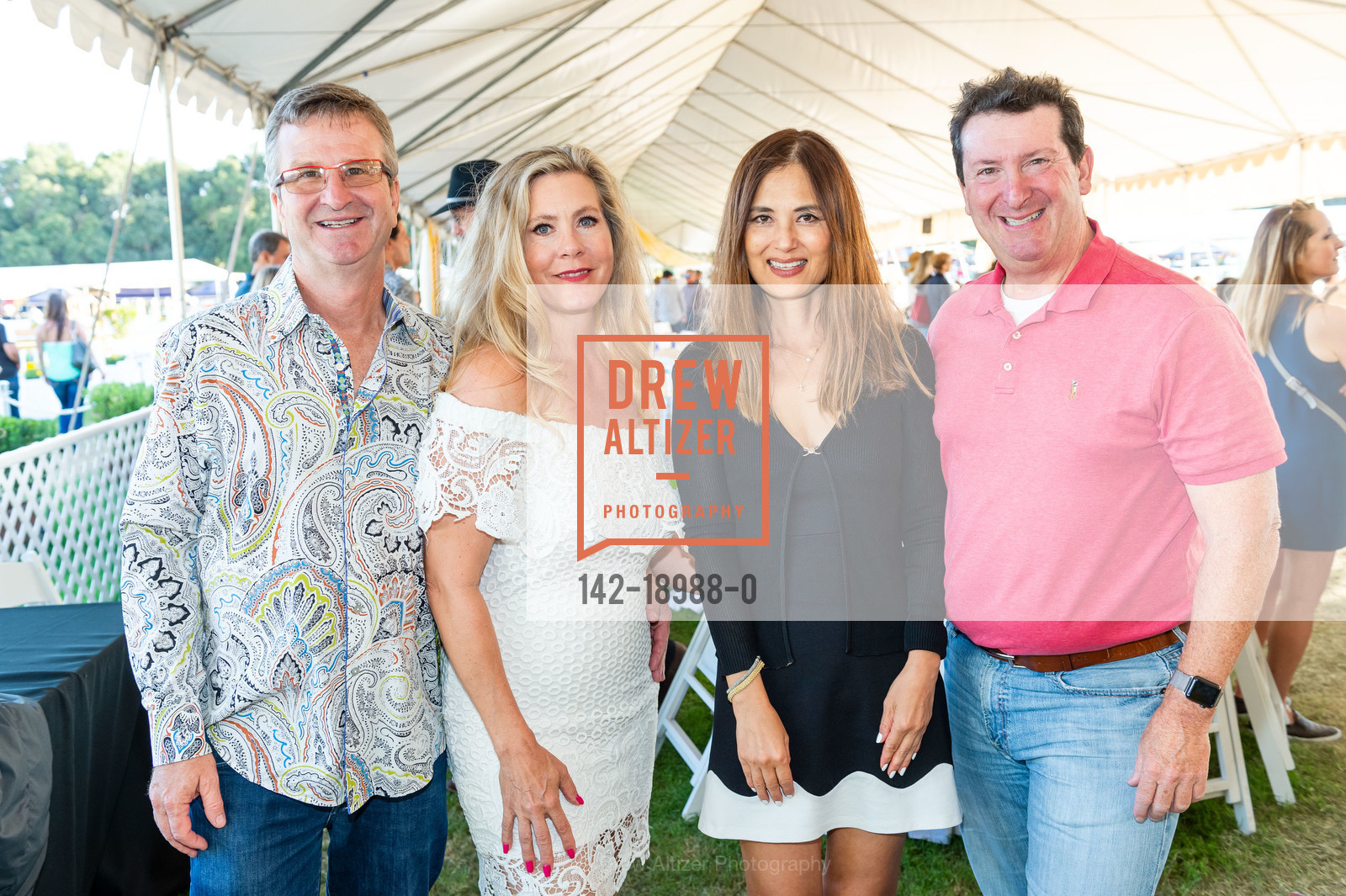 TJ Mueller, Nancy Mueller, Julia Ha, Steve Goldenberg, Stephen Silver $40,000 Grand Prix--Menlo Charity Horse Show Benifitting Vista Center for Blind and Visually impaired 2019, Menlo Circus Club. 190 Park Ln, Photo #142-18988-0 TJ Mueller, Nancy Mueller, Julia Ha, Steve Goldenberg, Photo #142-18988-0