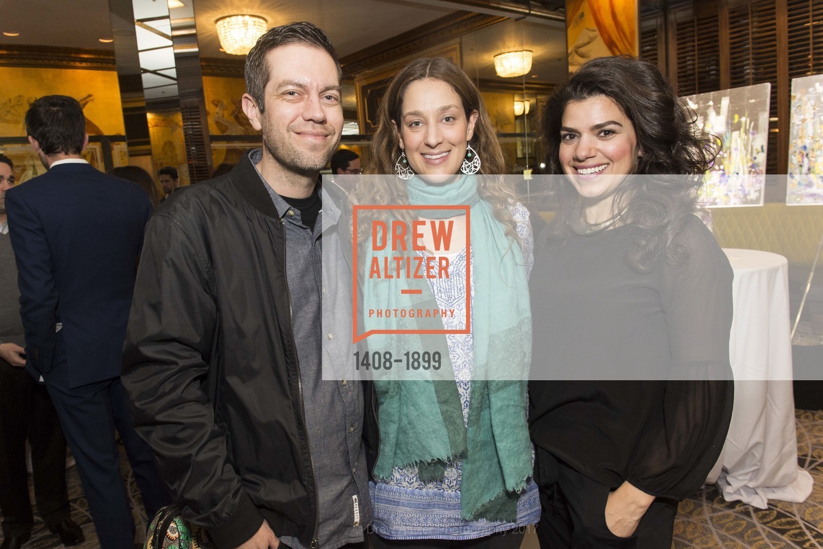 Jake Gentry, Brie Gentry, Fairmont San Francisco's Artful Evening with Michelle Sakhai, Fairmont San Francisco. 950 Mason Street, January 26th, 2017, Photo #1408-1899 Jake Gentry, Brie Gentry, Photo #1408-1899