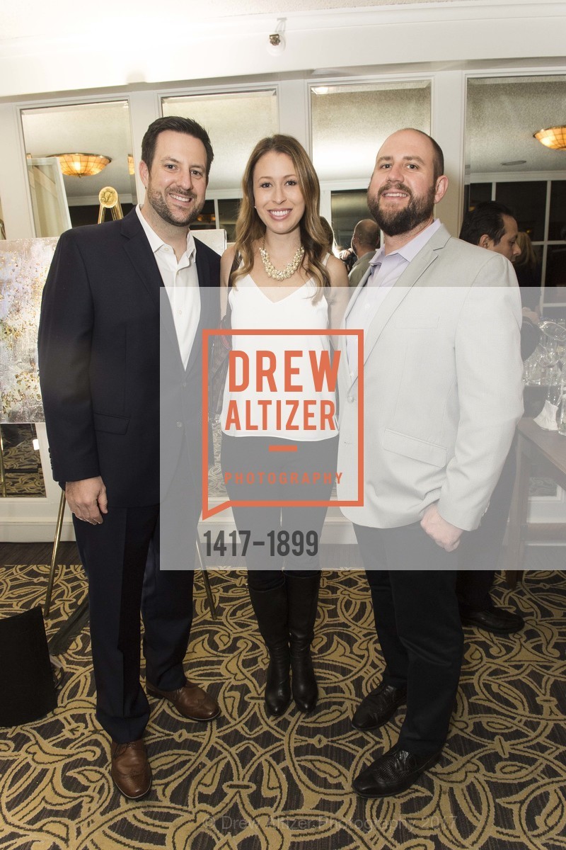 Justin Swindle, Lacey Swindle, Clint von Horn, Fairmont San Francisco's Artful Evening with Michelle Sakhai, Fairmont San Francisco. 950 Mason Street, January 26th, 2017, Photo #1417-1899 Justin Swindle, Lacey Swindle, Clint von Horn, Photo #1417-1899