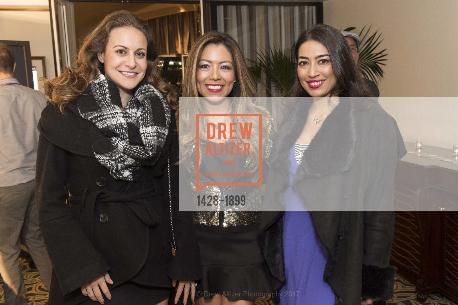 Marina Fishman, Michelle Sakhai, Alaleh Kianerci, Fairmont San Francisco's Artful Evening with Michelle Sakhai, Fairmont San Francisco. 950 Mason Street, January 26th, 2017, Photo #1428-1899 Marina Fishman, Michelle Sakhai, Alaleh Kianerci, Photo #1428-1899