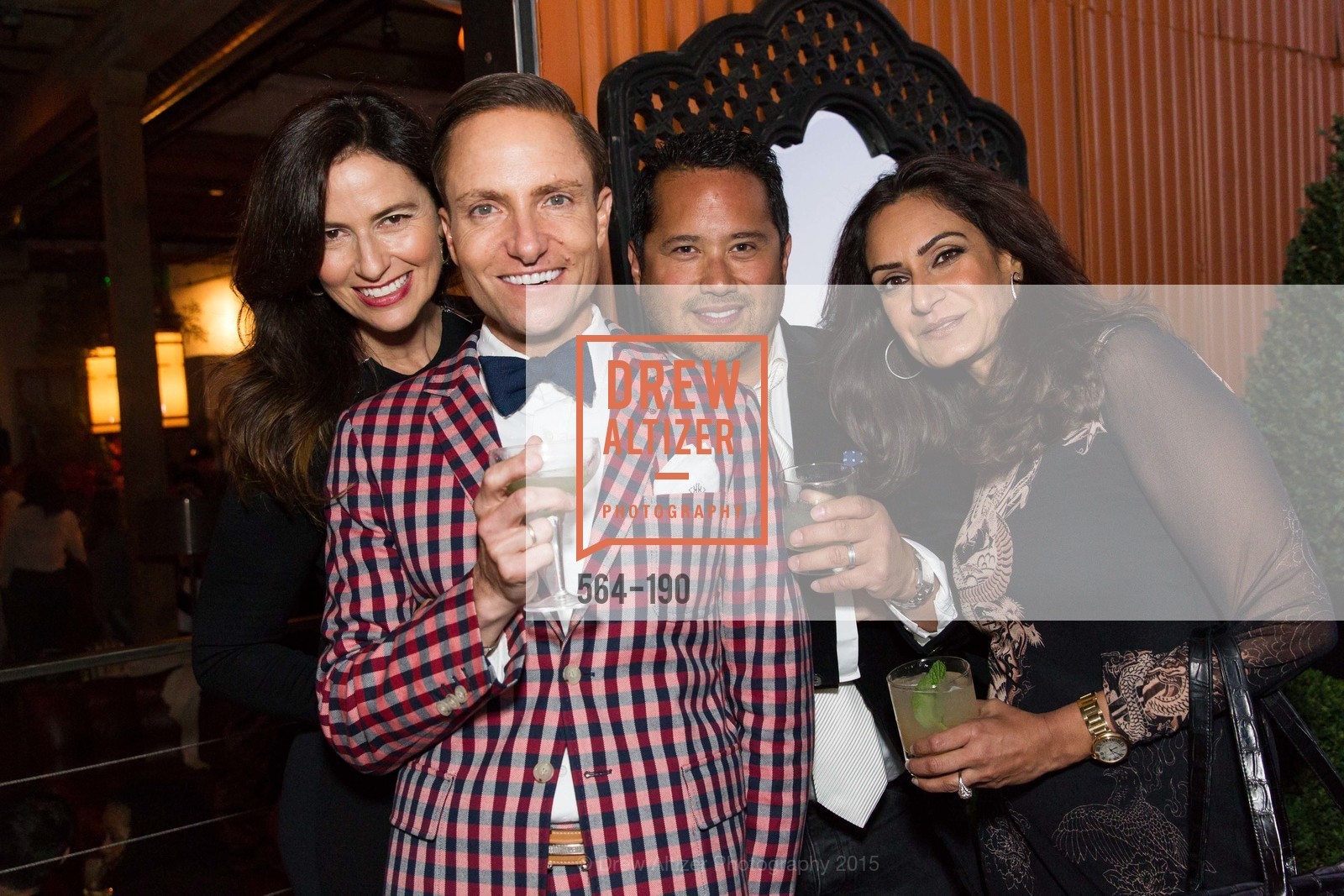 Sandra Stangl, Ken Fulk, Felix Carbolido, Monica Bhargava, Gucci & Vogue Dinner, The Magic Factory. 310 7th St, June 28th, 2015, Photo #564-190 Sandra Stangl, Ken Fulk, Felix Carbolido, Monica Bhargava, Photo #564-190