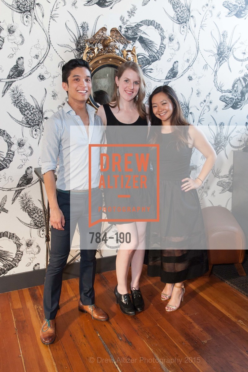 Kevin Pong, Cameron Cox, Andie Nishita, Gucci & Vogue Dinner, The Magic Factory. 310 7th St, June 28th, 2015, Photo #784-190 Kevin Pong, Cameron Cox, Andie Nishita, Photo #784-190