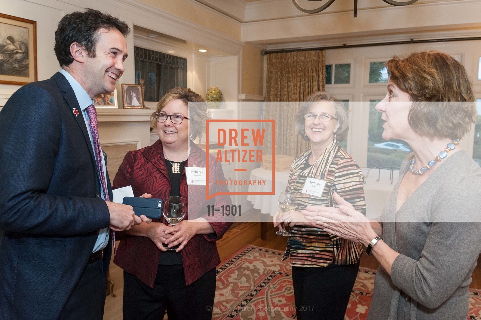 Andrew Whittaker, Rebecca Robinson, Michelle Ellison, Lee Gregory, Red Cross Consular Reception, The British Consul General's Residence, January 25th, 2017, Photo #11-1901 Andrew Whittaker, Rebecca Robinson, Michelle Ellison, Lee Gregory, Photo #11-1901