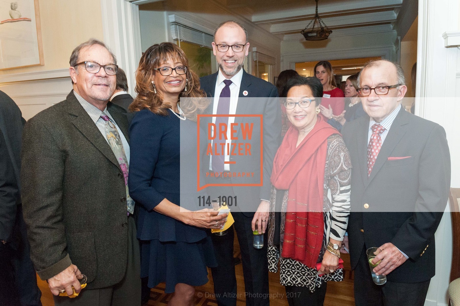Michael Storno, Cortes Saunders Storno, Eva Monroe, Mike Monroe, Red Cross Consular Reception, The British Consul General's Residence, January 25th, 2017, Photo #114-1901 Michael Storno, Cortes Saunders Storno, Eva Monroe, Mike Monroe, Photo #114-1901