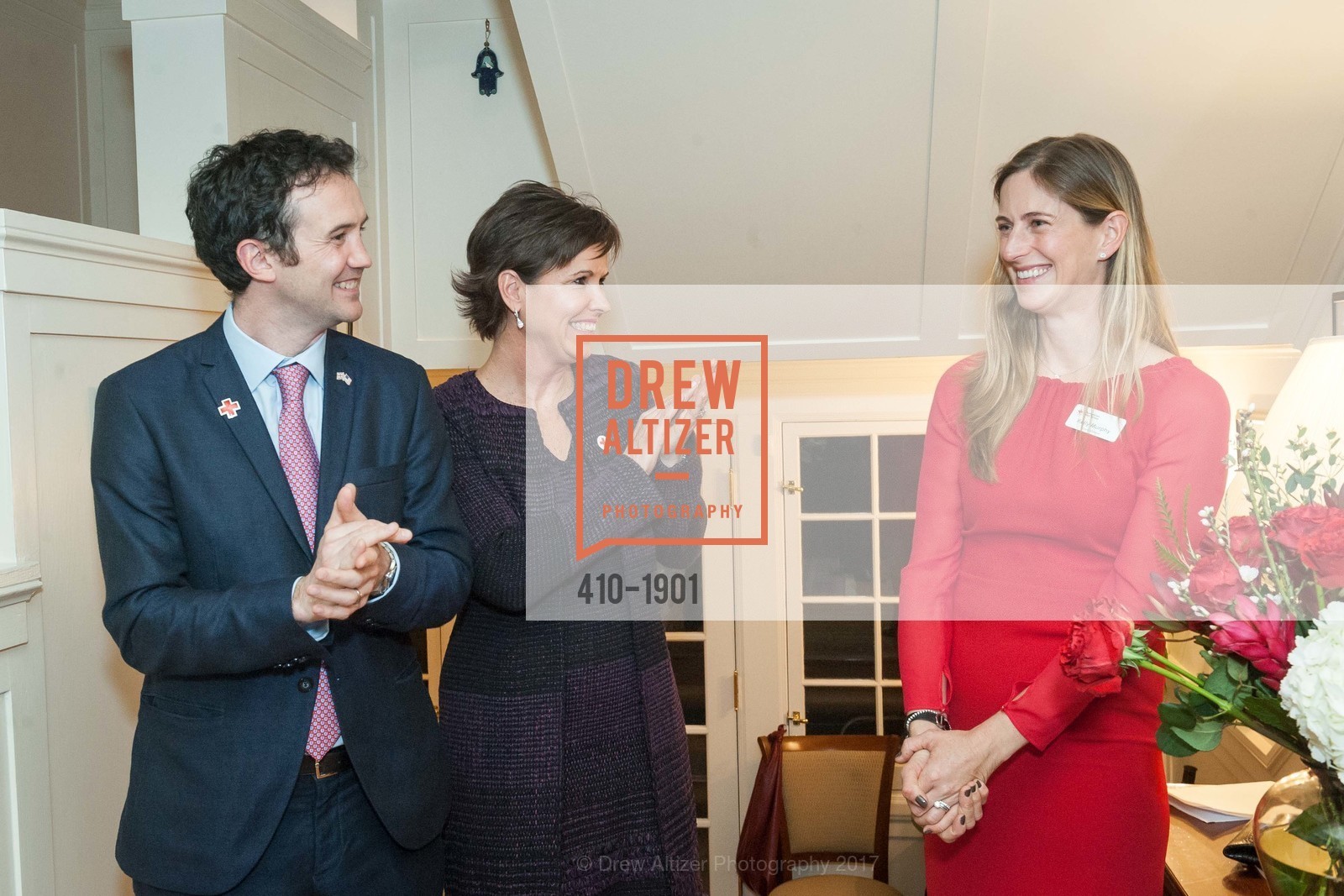Andrew Whittaker, Kate Smith, Kelly Murphy, Red Cross Consular Reception, The British Consul General's Residence, January 25th, 2017, Photo #410-1901 Andrew Whittaker, Kate Smith, Kelly Murphy, Photo #410-1901