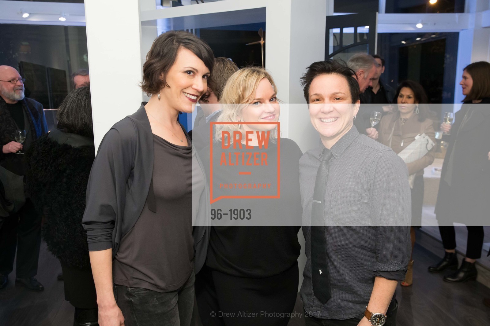Dara Papo, Liz Moreno, Tara Brand, Grand Opening of IS: Fine Art and Design with the Swann Group, IS Gallery. 3848 24th Street, January 27th, 2017, Photo #96-1903 Dara Papo, Liz Moreno, Tara Brand, Photo #96-1903