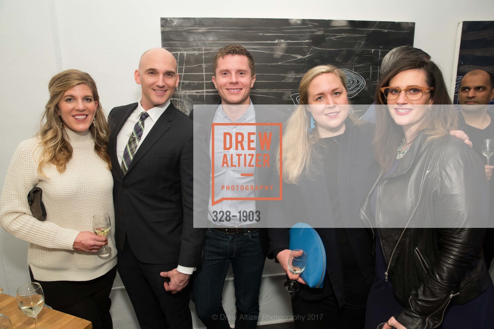 Natalie Sanderson, Ian Stallings, Peter Dunning, Kaley Smith, Grand Opening of IS: Fine Art and Design with the Swann Group, IS Gallery. 3848 24th Street, January 27th, 2017, Photo #328-1903 Natalie Sanderson, Ian Stallings, Peter Dunning, Kaley Smith, Photo #328-1903