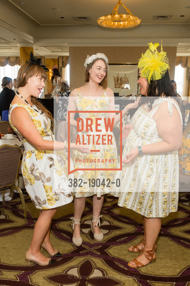 Allison Kruse, Grace Henry, Leanne Louie, Spinsters of SF New Member Tea 2019, Fairmont Hotel, Photo #382-19042-0 Allison Kruse, Grace Henry, Leanne Louie, Photo #382-19042-0