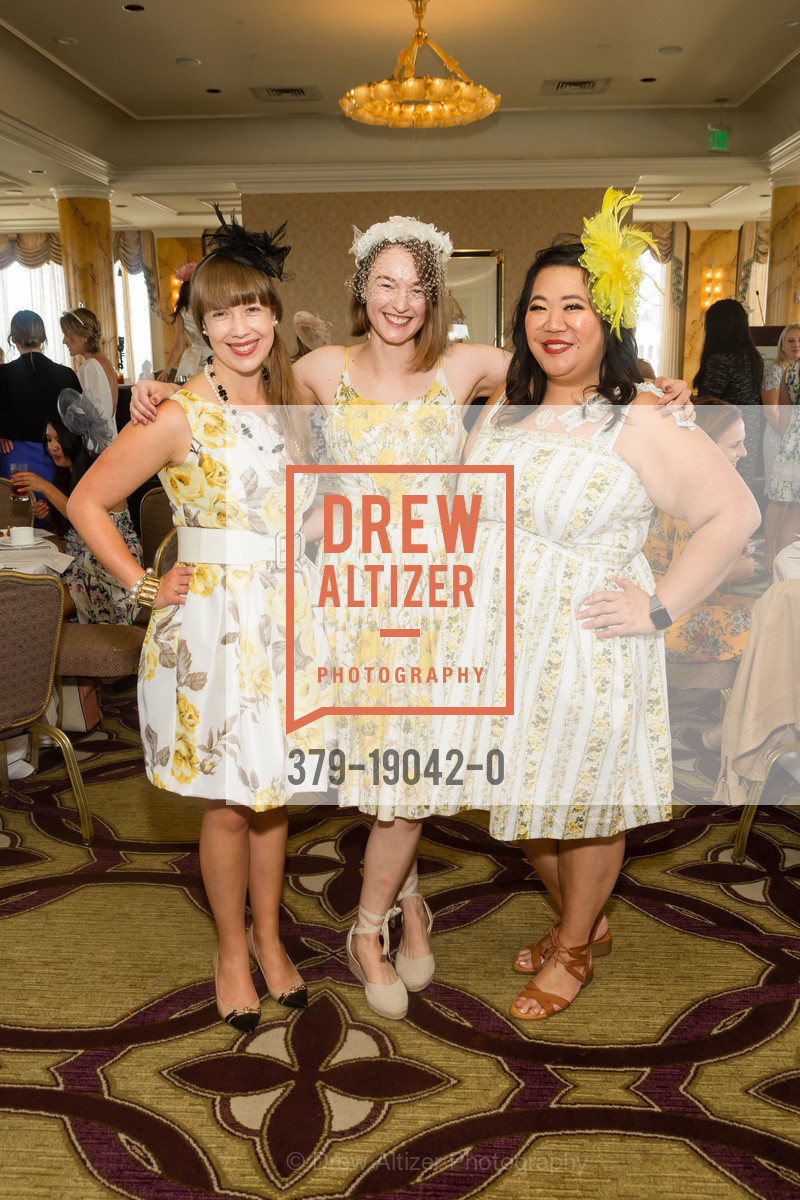 Allison Kruse, Grace Henry, Leanne Louie, Spinsters of SF New Member Tea 2019, Fairmont Hotel, Photo #379-19042-0 Allison Kruse, Grace Henry, Leanne Louie, Photo #379-19042-0