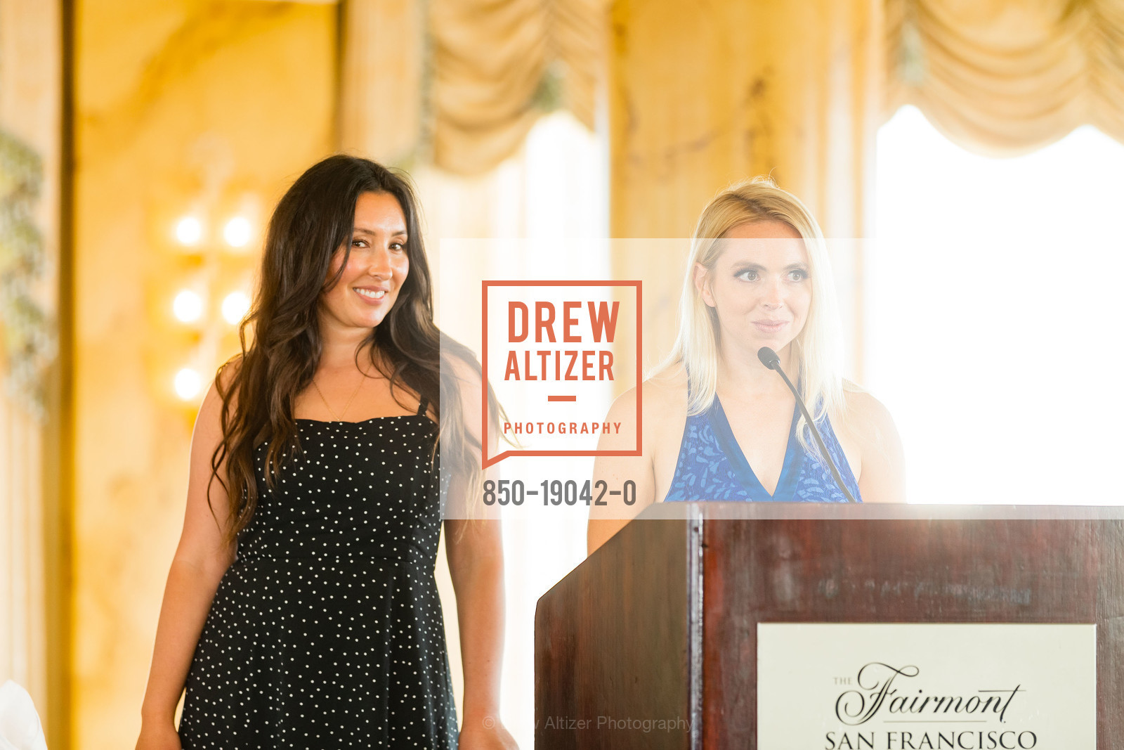 Alexis Yules, Elizabeth Sweeney, Spinsters of SF New Member Tea 2019, Fairmont Hotel, Photo #850-19042-0 Alexis Yules, Elizabeth Sweeney, Photo #850-19042-0