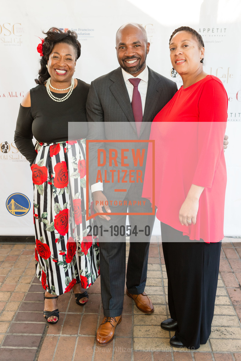 Carolyn Ransom Scott, Chris Wilson, Lydia Vinson White, Harlem Renaissance Fundraising Gala, Old Skool Cafe. 1429 Mendell St, August 22nd, 2019, Photo #201-19054-0 Carolyn Ransom Scott, Chris Wilson, Lydia Vinson White, Photo #201-19054-0