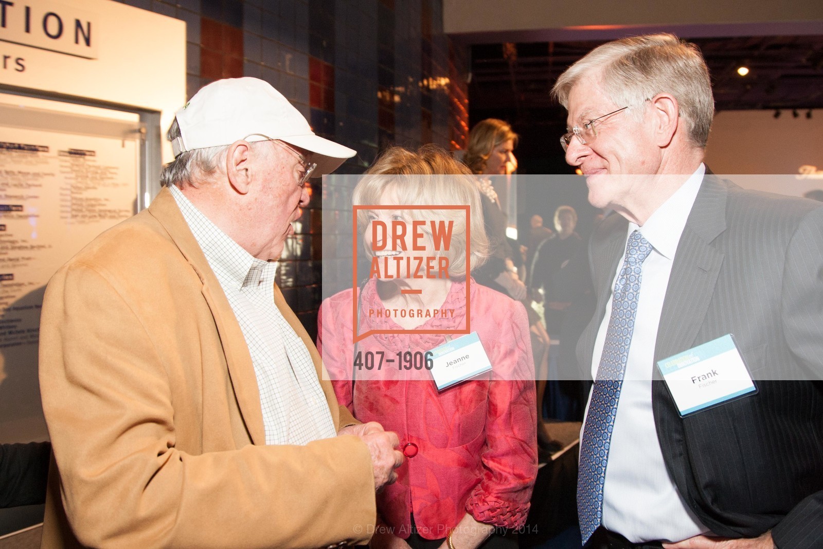 Thomas Fogarty, Jeanne Fischer, Frank Fischer, Celebration of Innovation, Tech Museum of Innovation. San Jose, CA, February 27th, 2014, Photo #407-1906 Thomas Fogarty, Jeanne Fischer, Frank Fischer, Photo #407-1906