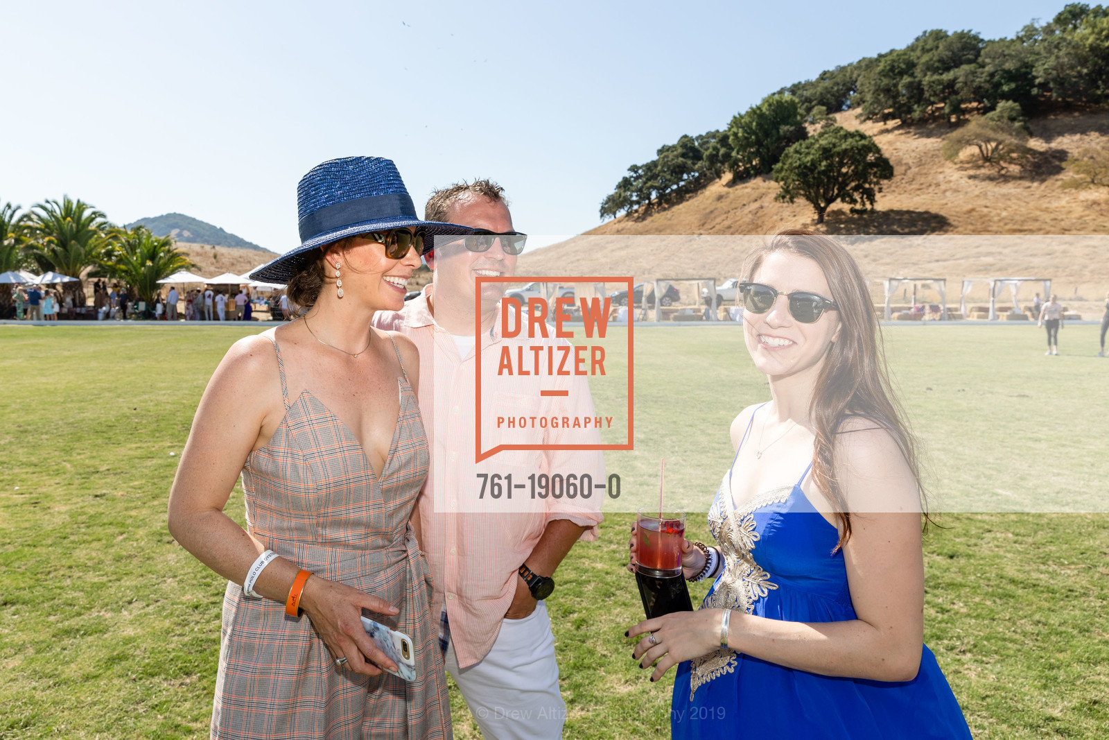 Andrew Stromberg, Megan Stromberg, Lindsey Wood, 2019 Oyster Cup Charity Polo Tournament, Cerro Pampa Polo Club. 1295 San Antonio Road, August 24th, 2019, Photo #761-19060-0 Andrew Stromberg, Megan Stromberg, Lindsey Wood, Photo #761-19060-0