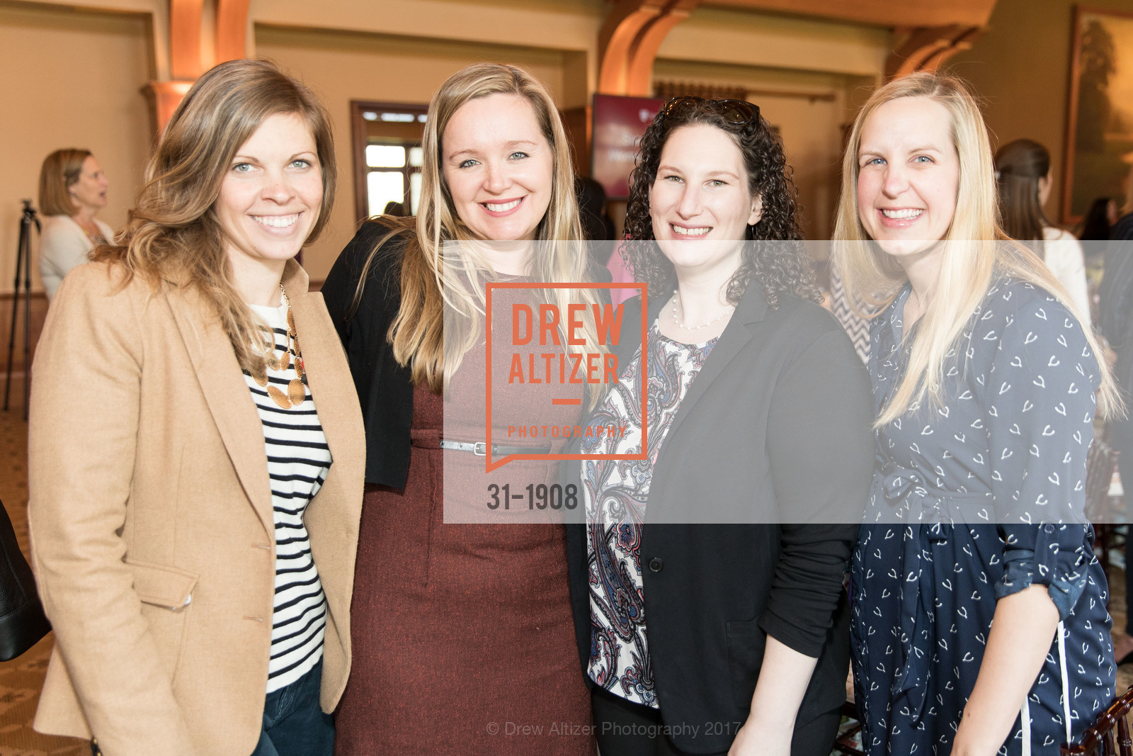 Erin Wakshlag, Cassandra Cabral, Laura Kurpad, Jordan Arora, Women's Health Lunch 2017, Sharon Heights Country Club, (main dining room). 900 Sand Hill Road Menlo Park, California 94025, January 31st, 2017, Photo #31-1908 Erin Wakshlag, Cassandra Cabral, Laura Kurpad, Jordan Arora, Photo #31-1908
