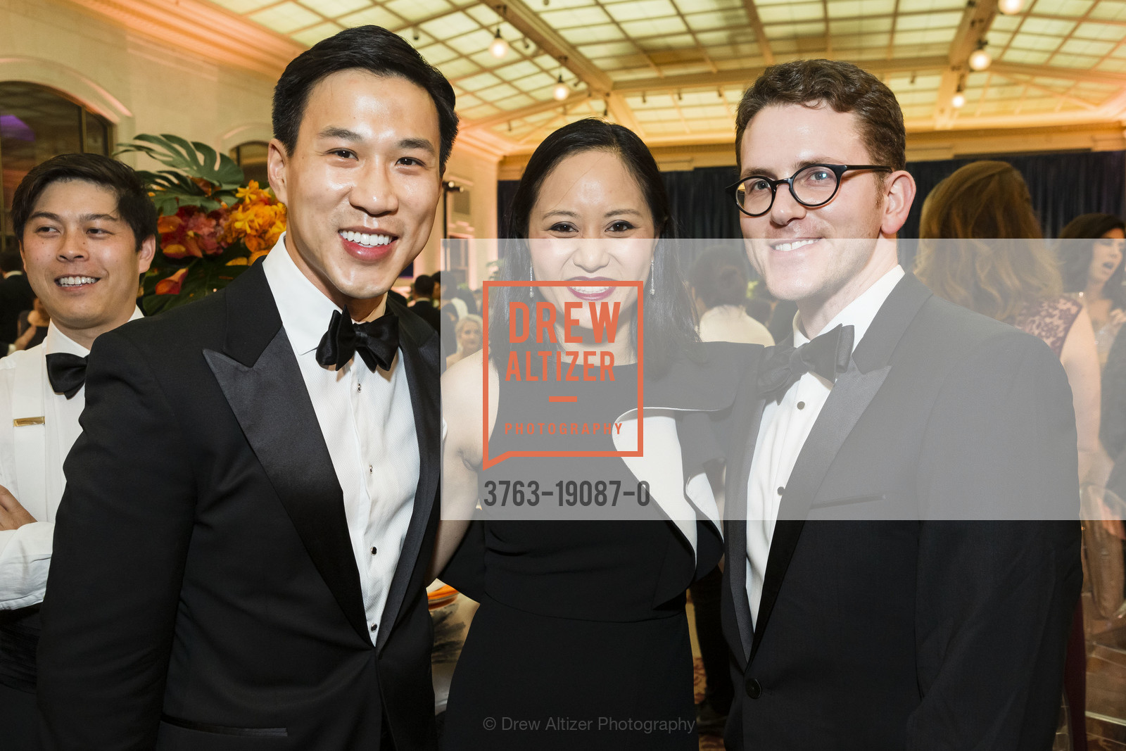 Kevin Yeh, Catherine Meng, Eli Lazarus, San Francisco Symphony Opening Night Gala 2019, Davis Symphony. 201 Van Ness Ave, Photo #3763-19087-0 Kevin Yeh, Catherine Meng, Eli Lazarus, Photo #3763-19087-0