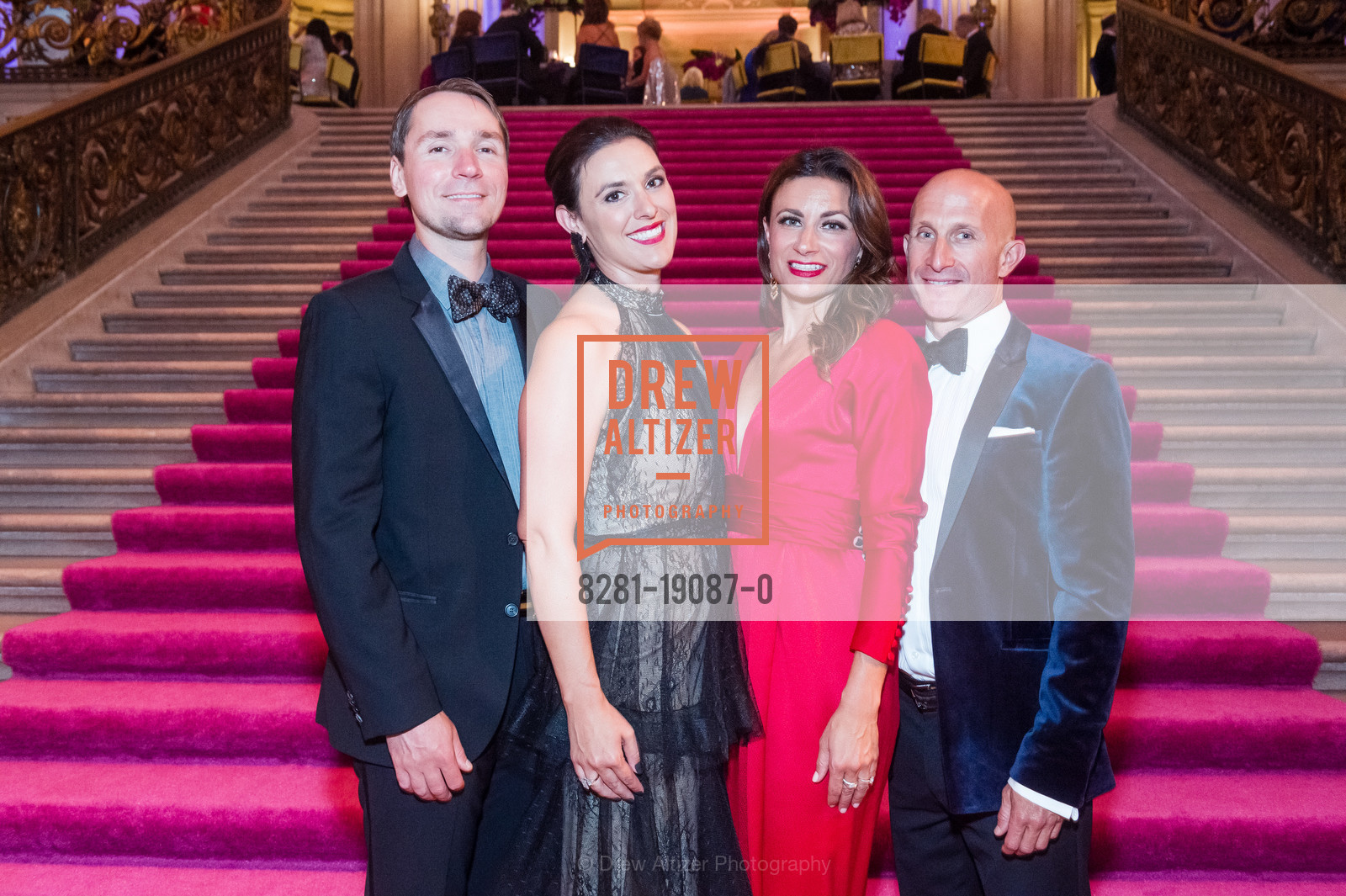 Evan Klimczak, Jessica Klimczak, Jennifer Belardi, Nat Colman, San Francisco Symphony Opening Night Gala 2019, Davis Symphony. 201 Van Ness Ave, Photo #8281-19087-0 Evan Klimczak, Jessica Klimczak, Jennifer Belardi, Nat Colman, Photo #8281-19087-0