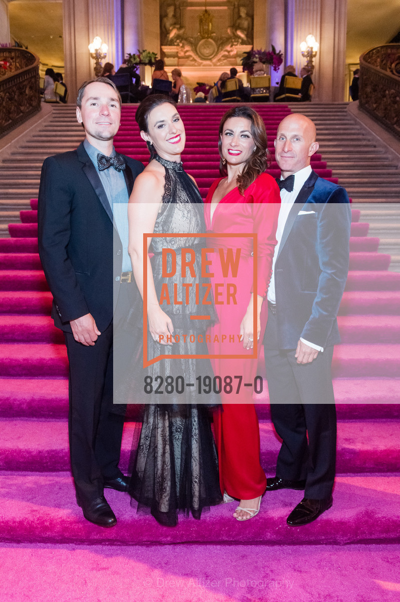 Evan Klimczak, Jessica Klimczak, Jennifer Belardi, Nat Colman, San Francisco Symphony Opening Night Gala 2019, Davis Symphony. 201 Van Ness Ave, Photo #8280-19087-0 Evan Klimczak, Jessica Klimczak, Jennifer Belardi, Nat Colman, Photo #8280-19087-0