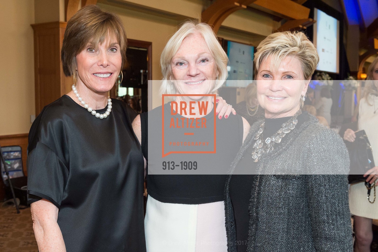 Lulu Frye, Bren Leisure, Cheryl Volckmann, Part the Cloud Luncheon, Sharon Heights Golf & Country Club. 2900 Sand Hill Rd, February 1st, 2017, Photo #913-1909 Lulu Frye, Bren Leisure, Cheryl Volckmann, Photo #913-1909