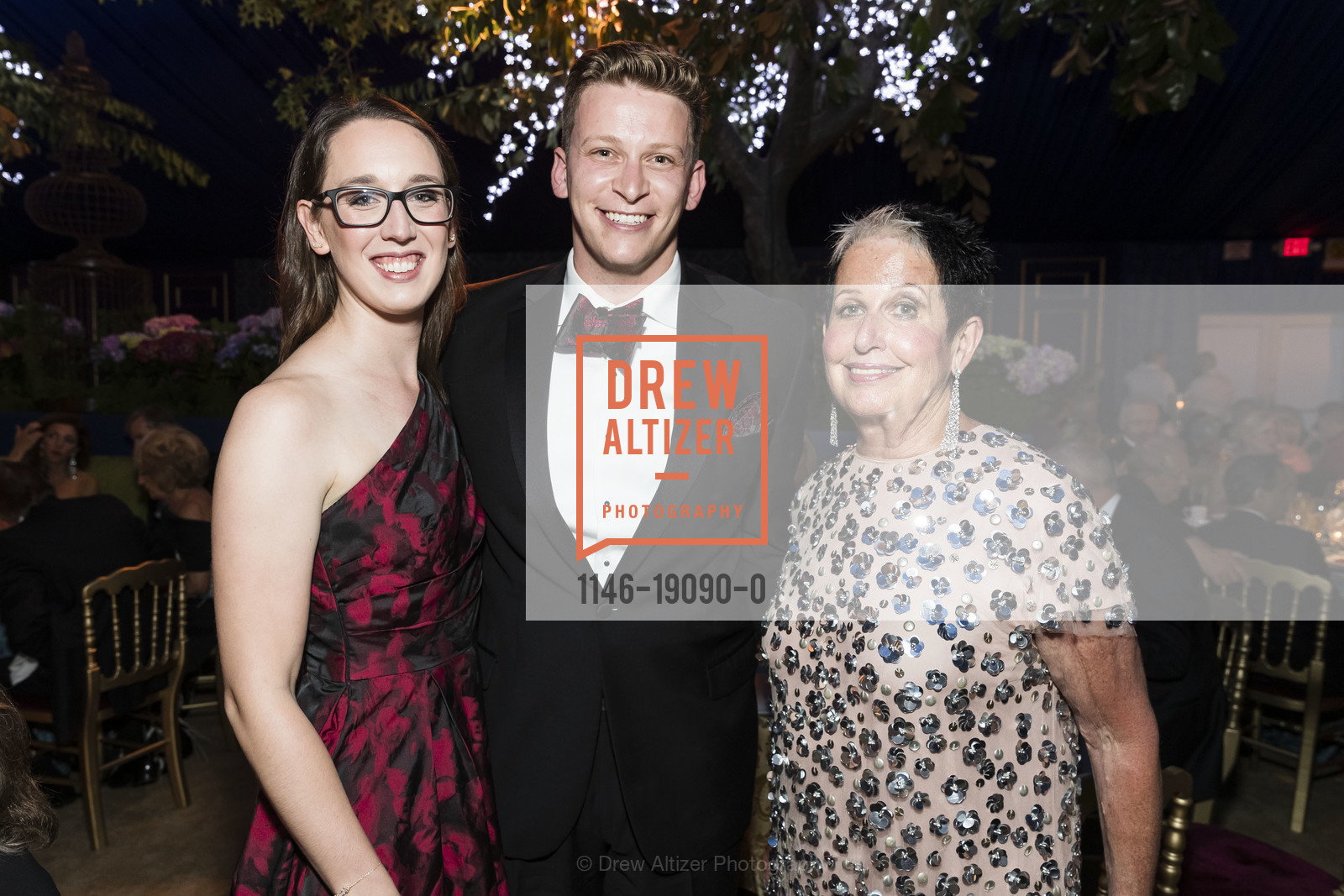 Abbi Schreck, Aryeh Nussbaum Cohen, Karen Kubin, San Francisco Opera Ball 2019, War Memorial Opera House, Photo #1146-19090-0 Abbi Schreck, Aryeh Nussbaum Cohen, Karen Kubin, Photo #1146-19090-0