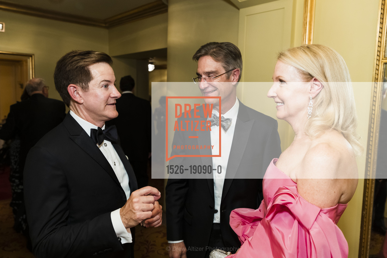 Trent Norris, Daniel Girard, Ann Girard, San Francisco Opera Ball 2019, War Memorial Opera House, Photo #1526-19090-0 Trent Norris, Daniel Girard, Ann Girard, Photo #1526-19090-0