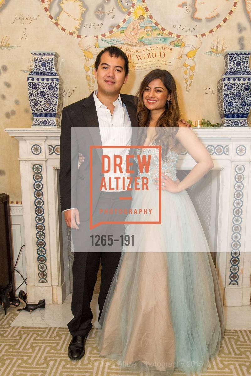 William Lin, Priya Saiprasad, Gucci & Vogue Dinner, Penthouse at the Fairmont San Francisco (950 Mason Street). Penthouse at the Fairmont San Francisco (950 Mason Street), . 950 Mason Street, June 28th, 2015, Photo #1265-191 William Lin, Priya Saiprasad, Photo #1265-191